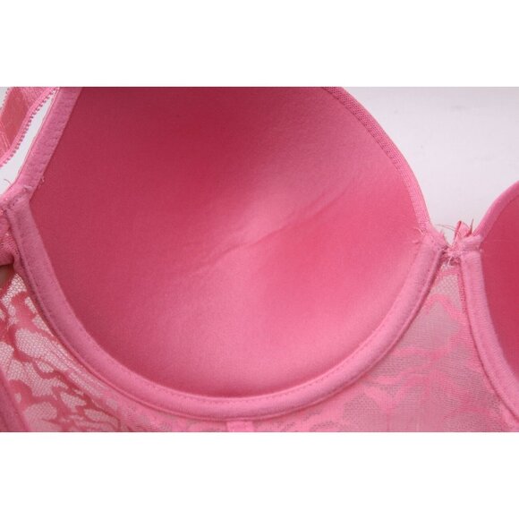 Daisy Fuentes Laced Bra Under wire Pink Womens Sz 38DD - Picture 6 of 12